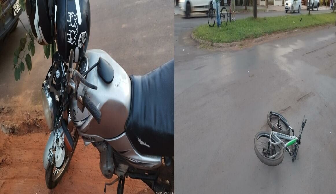 Imagem de compartilhamento para o artigo Motociclista e ciclista ficam feridos após colisão em Chapadão do Sul da MS Todo dia